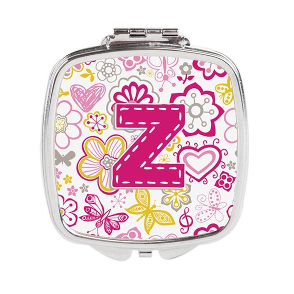 Carolines Treasures Letter Z Flowers and Butterflies Pink Compact Mirror CJ2005-ZSCM